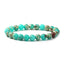 Retro Geometric Natural Stone and Turquoise Beaded Bracelet Set