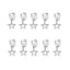 Women's Modern Star Alloy Hair Buckle Set - 10 Piece DIY Hair Accessories