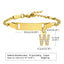 Stainless Steel Zircon Inlay English Letter Bracelet for Women and Children