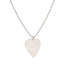 Simple Heart Shape Acrylic Alloy Pendant Necklace with Guitar Pick Charm