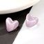 Sweet Heart Shape Colorful Resin Ear Studs for Women