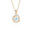 Sterling Silver Moissanite Zircon Pendant Necklace with Wheat Design