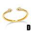 Hip-hop Leopard Snake Gold Plated Zircon Cuff Bangle