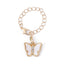 Alloy Butterfly Charm with Lobster Clasp for Bags and Accessories