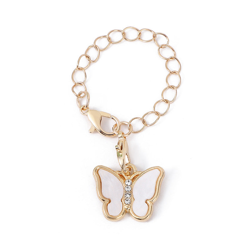 Alloy Butterfly Charm with Lobster Clasp for Bags and Accessories