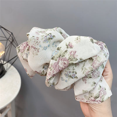 Elegant Morandi Floral Oversized Bow Hairpin Barrettes