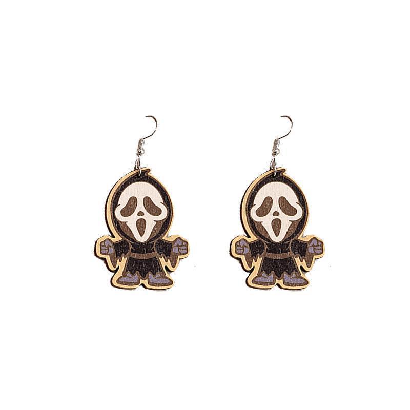 Gothic Butterfly Skull & Halloween Pumpkin Ghost Drop Earrings