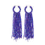 Bohemian Tassel Beaded Resin Drop Earrings