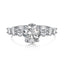 Vintage Oval Cut Zircon Sterling Silver Ring for Women