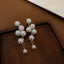 Retro C Shape Titanium Steel Inlay Artificial Pearls Ear Studs 1 Pair