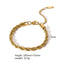 18K Gold Plated Geometric Stainless Steel Chain Bracelet for Women