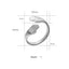 Fashion Geometric Open Adjustable Titanium Steel Ring