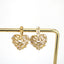 Fashion Zircon Heart-shaped Gold Plated Copper Earrings