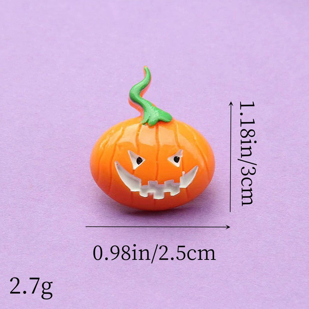 Lady Pumpkin Ghost Resin Enamel DIY Jewelry and Phone Case Accessories