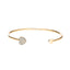 Creative Retro Diamond Heart Bracelet - Minimalist Open Cuff Double Heart Bangle