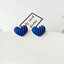 Klein Blue C Shape Alloy Stud Earrings - Niche Simple Design Korean Style for Women