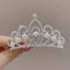 Children's Geometric Pearl Alloy Crown Hair Comb