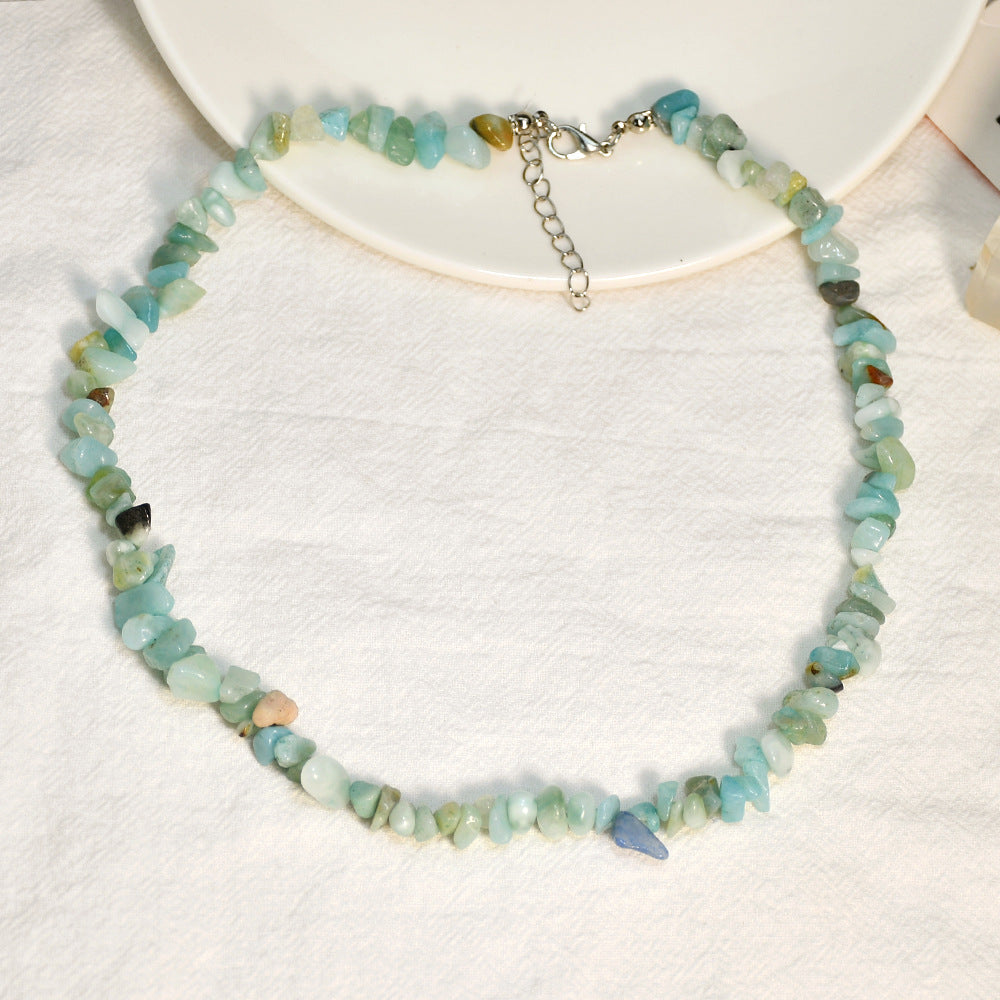 Bohemian Multicolor Crystal Gravel Choker Necklace