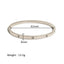 18K Gold Plated Zircon Geometric Star Flower Stainless Steel Bangle Bracelet for Women