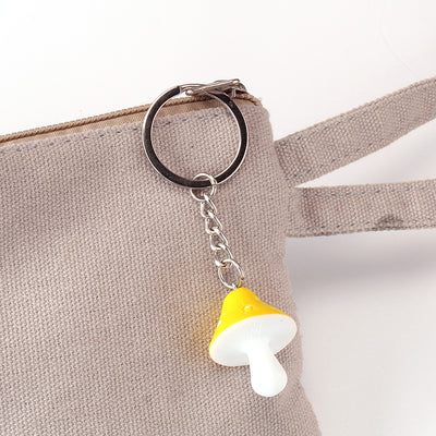 Cute Streetwear Colorful Mushroom Acrylic Alloy Keychain Pendant