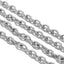 Hip-hop Oval Twist Stainless Steel Rope Chain Necklace Jewelry Accessories