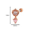 Heart & Butterfly Zircon Inlay Stainless Steel Cartilage Stud Earrings