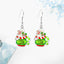 Cute Grinch Christmas Tree Stainless Steel Earrings 1 Pair