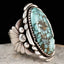 Irregular Turquoise Alloy Vintage Boho Ring