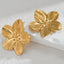 Vintage Bohemian Floral 18K Gold Plated Stainless Steel Earrings