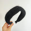 Solid Color Knit Hair Band - Cross Knot Plush Headband for Winter