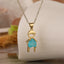 18k Gold Plated Zircon Cartoon Pendant Necklace for Women and Men