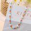 Bohemian Colorful Floral Rice Bead Necklace for Women