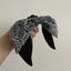 Women's Retro Bow Knot Silk Scarf Hair Tie Headband