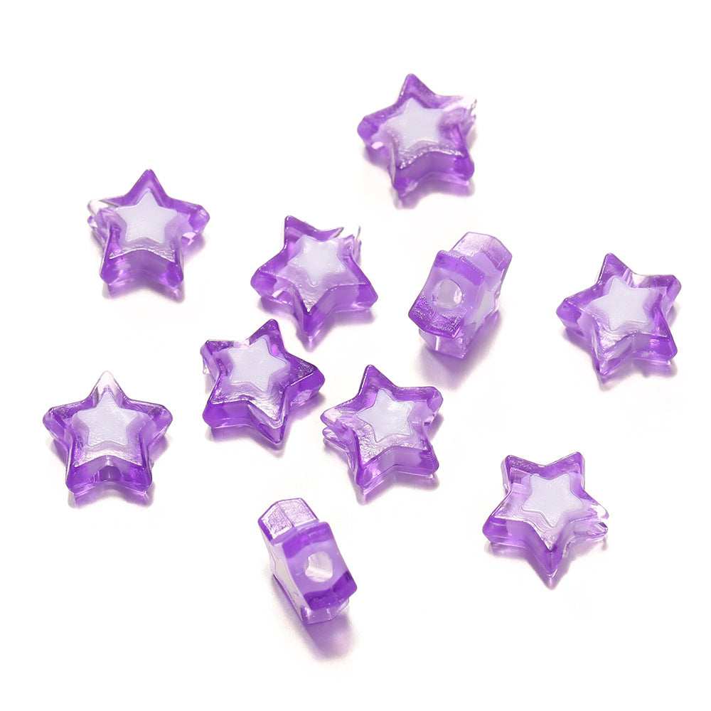 Acrylic Star Beads Double-colored DIY Phone Chain Pendant Accessories