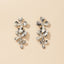 Elegant Floral Metal Drop Earrings - Unique Design Statement Jewelry