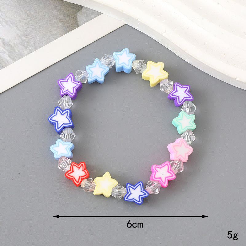 Lady Sweet Classic Pentagram Bell Crystal Alloy Moonstone Bracelets for Women