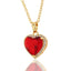 Sweet Heart Shaped Gold Plated Zircon Pendant Necklace