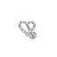 Heart & Butterfly Zircon Lip Rings - Stainless Steel & Copper Plated Piercing Jewelry