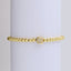 18k Gold Plated Copper Letter Zircon Beaded Stretch Bracelet