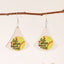 1 Pair Casual Sports Letter Basketball Football Printing Wood Drop Earrings