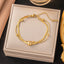 Casual Minimalist 18K Gold Plated Stainless Steel Women's Anklet