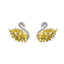 1 Pair Elegant Swan Gradient Zircon White Gold Plated Stud Earrings