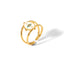 18K Gold Plated Evil Eye Stainless Steel Open Ring