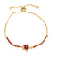 Modern Star Design 18k Gold Plated Zircon Adjustable Bracelet