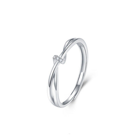 Simple Sterling Silver Adjustable Couple Rings