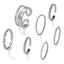 Creative Simple Stacking Combination Set 7 Piece Ring