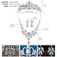 Retro Zircon Inlay Crown Set for Brides and Special Occasions