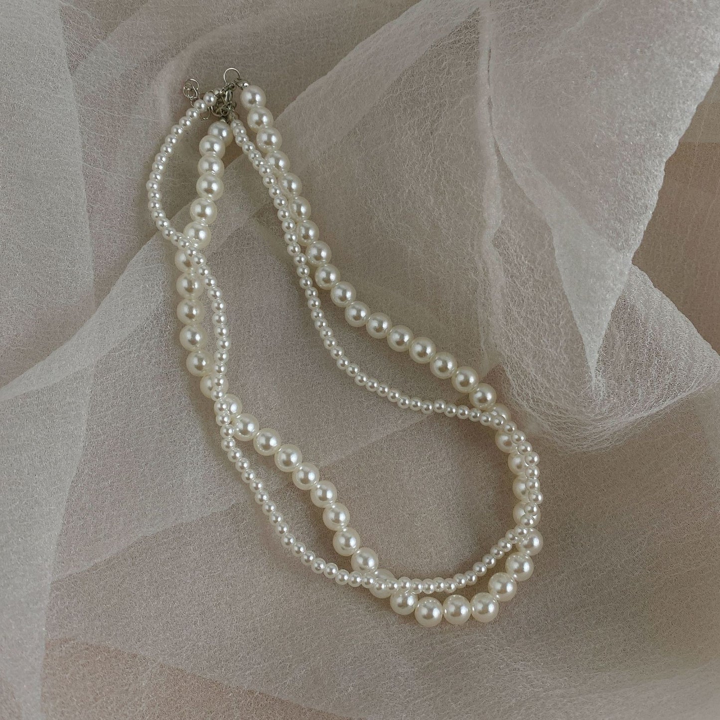 Fashion Layered Baroque Pearl Necklace for Women