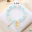 Lady Sweet Classic Pentagram Bell Crystal Alloy Moonstone Bracelets for Women