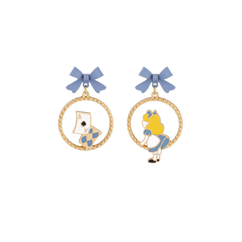 Fashion Cartoon Alloy Enamel Stoving Varnish Drop Earrings